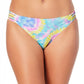 California Waves Women's Strappy Hipster Bikini Swim Bottom Multi Tie Dye Size Small