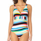 Anne Cole Women's Striped One Piece Swimsuit Multi