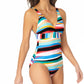 Anne Cole Women's Striped One Piece Swimsuit Multi