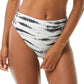 Vince Camuto Women's Tie Dye Stretch Lined Full Coverage Strappy High Waisted Swimsuit Bottom Black Size Medium