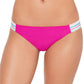 Salt + Cove Women's Solid Banded Hipster Bikini Swim Bottom Pink Size X-Large