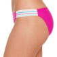 Salt + Cove Women's Solid Banded Hipster Bikini Swim Bottom Pink Size X-Large