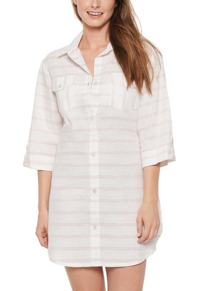Dotti Women's Radiance Striped Shirtdress White Size Medium