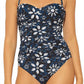 Bleu Rod Beattie Women's Printed Bandeau One Piece Swimsuit Blue