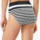 Tommy Bahama Women's Breaker Bay Variegated Stripe High Waist Swim Bottoms Black Size Large
