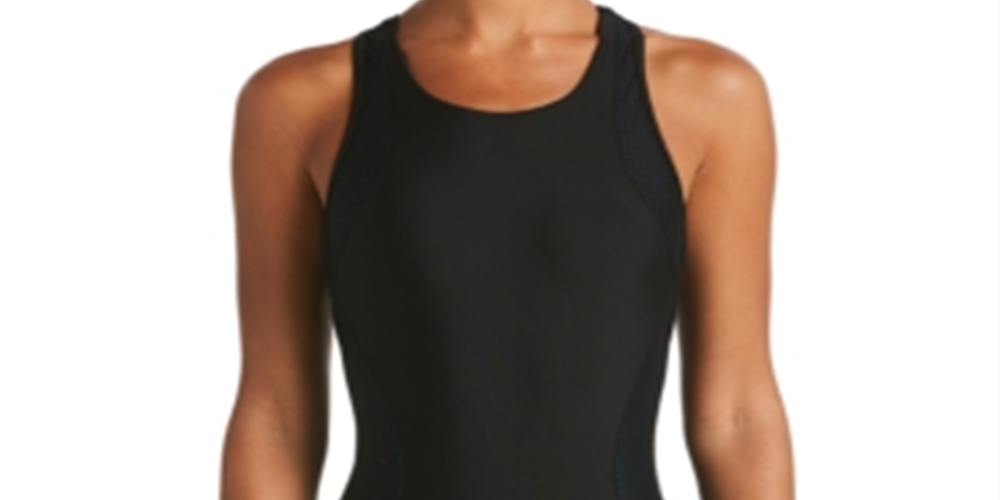Nike Women's Sport Mesh Racerback One Piece Swimsuit Black Size Large