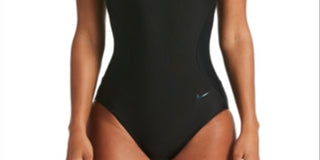 Nike Women's Sport Mesh Racerback One Piece Swimsuit Black Size Large