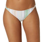O'Neill Women's Sunset Beach Stripe Bikini Bottoms Beach Stripe White Combo Size Large