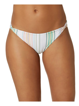 O'Neill Women's Sunset Beach Stripe Bikini Bottoms Beach Stripe White Combo Size Large