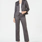 Le Suit Women's Button Pinstripe Jacket Gray Size 2 Petite