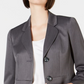 Le Suit Women's Button Pinstripe Jacket Gray Size 2 Petite