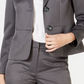 Le Suit Women's Button Pinstripe Jacket Gray Size 2 Petite
