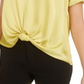 Bar III Women's Satin Woven Blouse Yellow Size X-Large