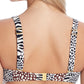 Bleu Rod Beattie Women's Printed Underwire Bikini Top Swimsuit White Size 38 DD