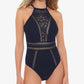 Salt + Cove Junior's Crochet One Piece Swimsuit Swimsuit Black Size X-Small