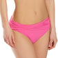 Bleu Women's Stretch Sarong Folded Ruched Waistband Full Coverage Hipster Swimsuit Bottom Pink Size 12