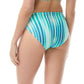 Vince Camuto Women's Swim Striped Pull on Reversible High Leg Swimsuit Bottom Blue Size Medium