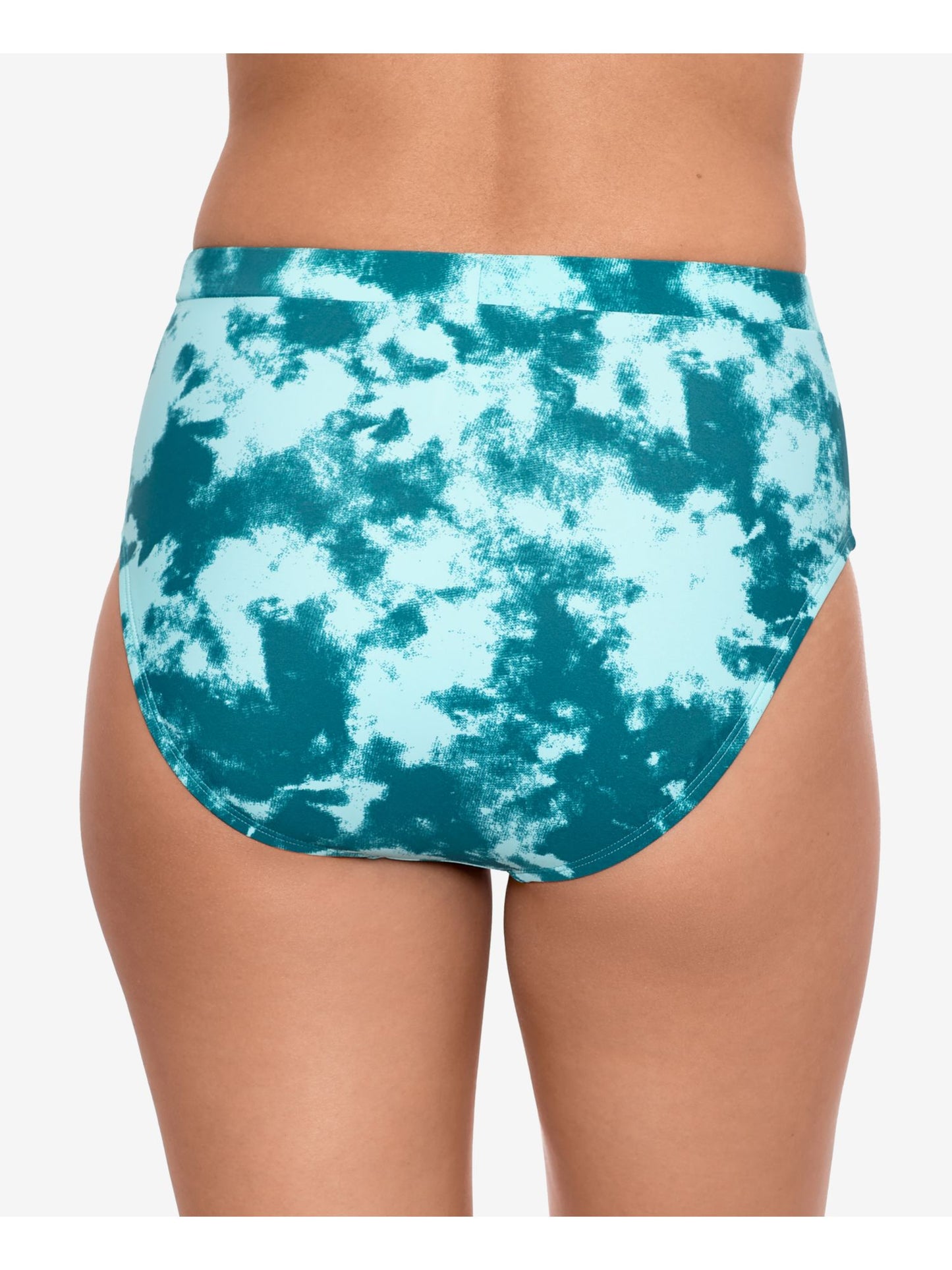 Salt + Cove Women's High Waist Moderate Bikini Swim Bottom Green Size Large