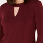 Charter Club Women's Bell Sleeve Keyhole Top Maroon Size X-Large