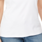 Karen Scott Women's Contrast Trim Keyhole Top White Size Medium