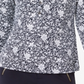 Charter Club Women's 3/4 Sleeve Printed Polo Top Blue Size Large