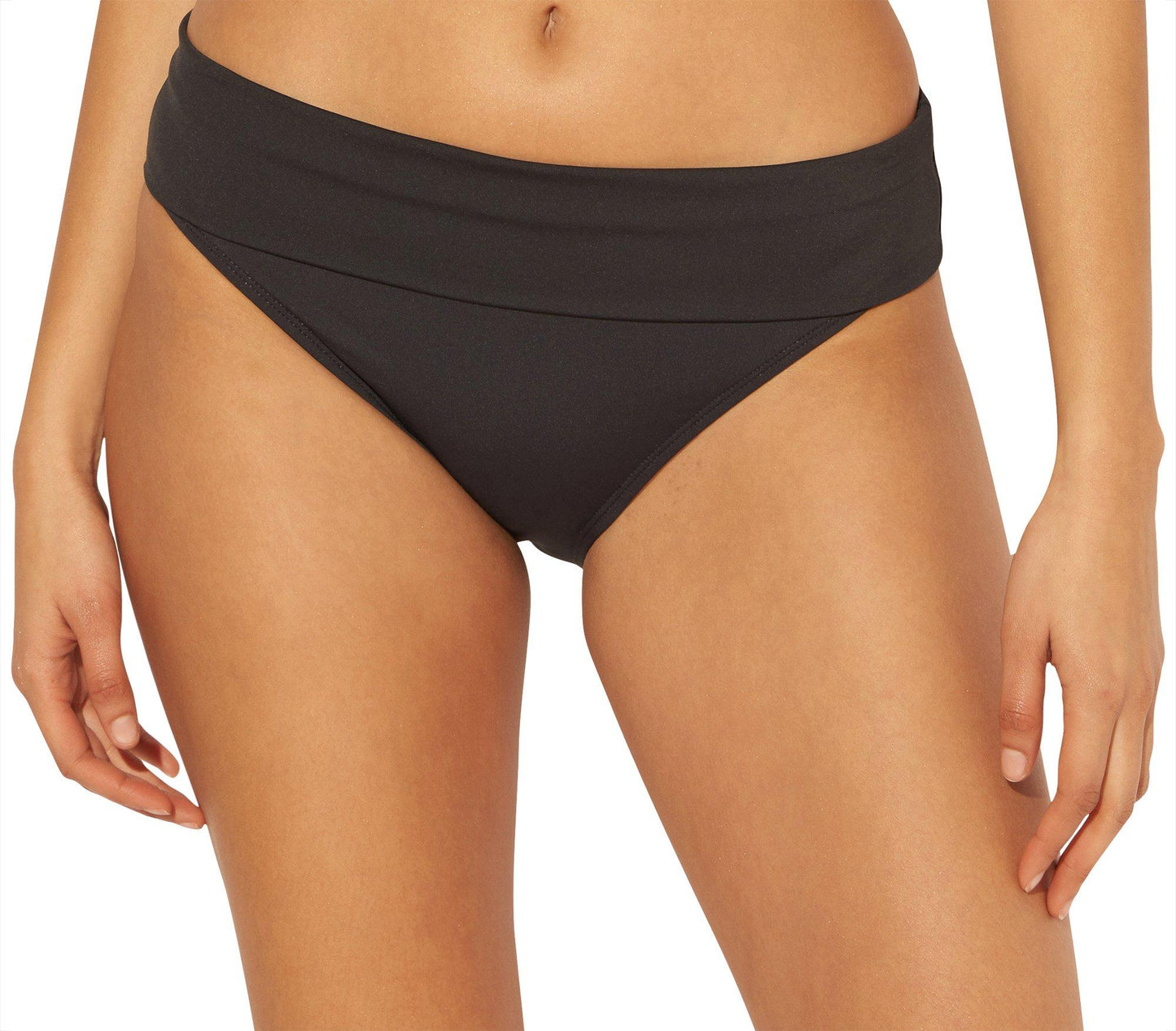 Bleu Rod Beattie Women's Foldover Hipster Bikini Bottoms Swimsuit Black Size 12