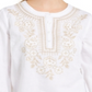 Charter Club Women's Metallic Embroidery Linen Blend Tunic White Size Small