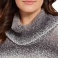 Style & Co.Women's Stretch Textured Ombre Long Sleeve Cowl Neck Sweater Black Size 1X