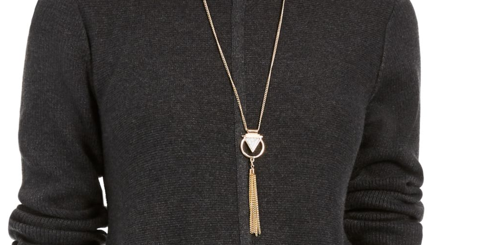 Style & Co Women's Knit Mixed Stitch Tunic Black Size X-Small