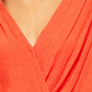 Free People Women's Long Sleeve V Neck Top Orange  Size X-Large