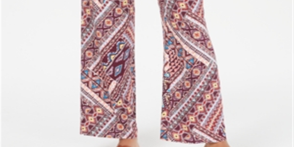 Be Bop Junior's Geo Printed Soft Palazzo Pants Red Size X-Smalll