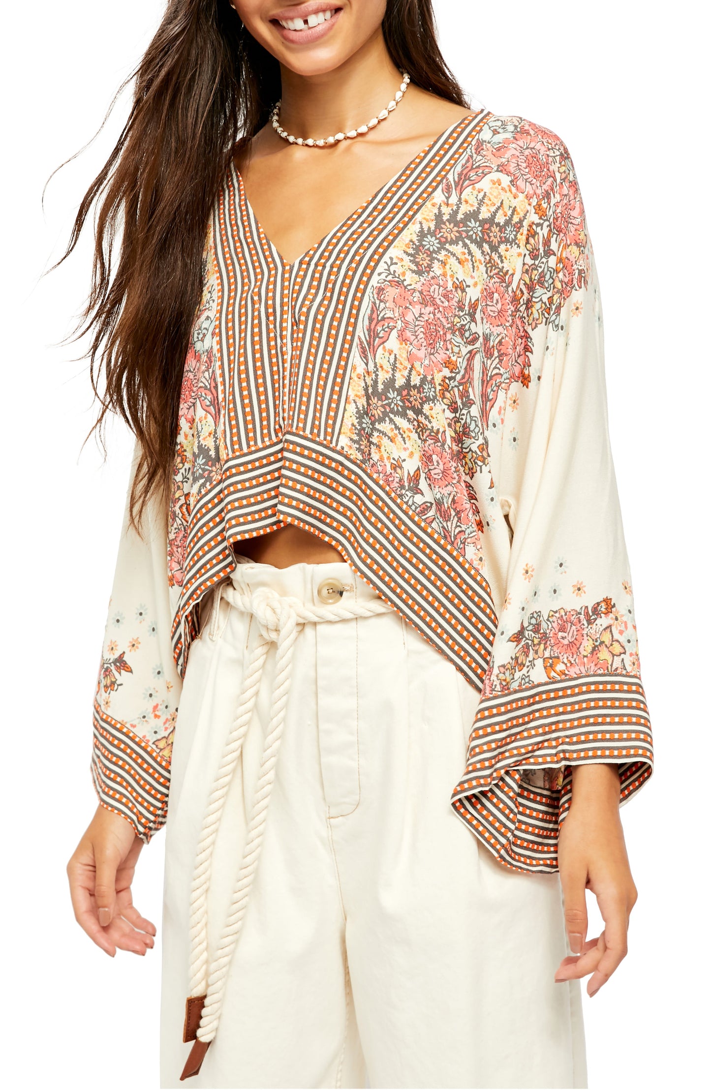 Free People Women's Mix n Match Blouse White Size X-Small