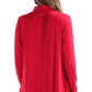 JM Collection Women's Turtleneck Swing Hem Casual Top Red Size Large