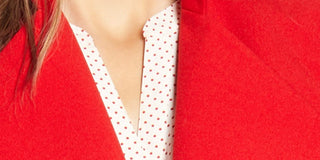 Anne Klein Women's Cascade Collar Open Front Blazer Red Size 2