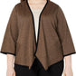 Alfani Women's Peplum Drape Cardigan Sweater Brown Size 2X