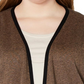Alfani Women's Peplum Drape Cardigan Sweater Brown Size 2X