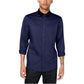 INC International Concepts Men's Velvet Collar Button up Shirt Navy Size Large