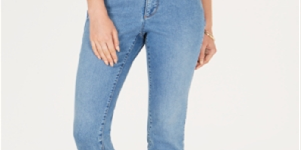 Charter Club Women's Bristol Skinny Ankle Jeans Blue Size 10 Petite