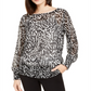 Alfani Women's Smocked Top Black Size Petite L