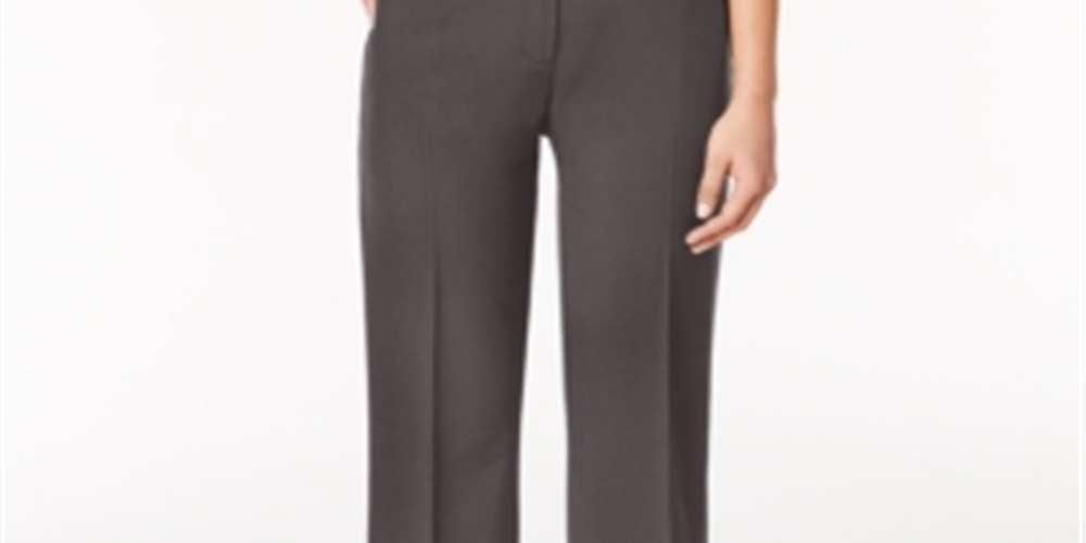 Alfani Women's Curvy Bootcut Pants Gray Size 8 Petite Short