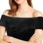 Calvin Klein Women's Spaghetti Strap Off Shoulder Above the Knee Sheath Cocktail Dress Black Size 12
