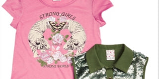 Belle Du Jour Big Girls 2 Pc. Trucker Vest & Tiger Print T-Shirt Set Green Size Small