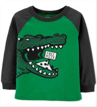 Carter's Toddler Boy's Alligator Print Cotton T-Shirt Green Size 5T