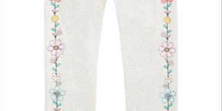 First Impressions Baby Girl's Flower Border Pants Gray Size 12MOS