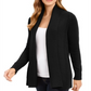 Charter Club Women's Shawl Collar Open Front Cardigan Black Size X-Small