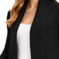 Charter Club Women's Shawl Collar Open Front Cardigan Black Size X-Small