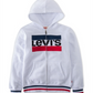 Levi's Little Boy's Sportswear Logo Fleece Full Zip Hoodie White Size 5