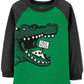 Carter's Toddler Boy's Alligator Print Cotton T-shirt Green Size 4T