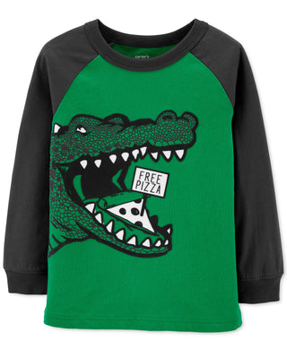 Carter's Toddler Boy's Alligator Print Cotton T-shirt Green Size 4T