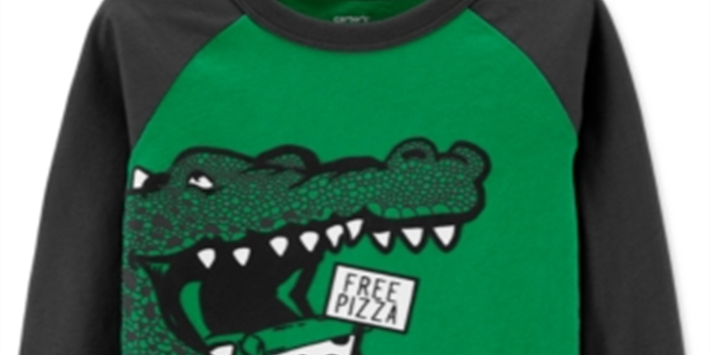 Carter's Toddler Boy's Alligator Print Cotton T-shirt Green Size 4T